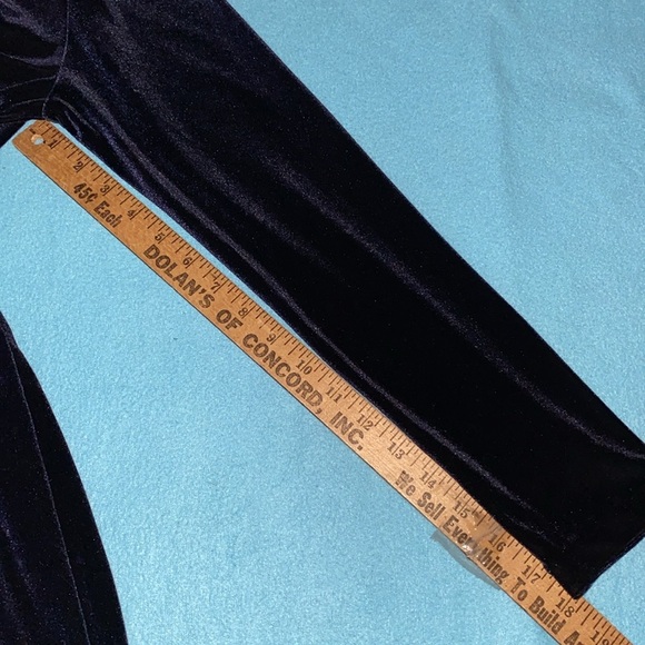 CONNECTED velvet vintage long sleeve faux wrap rutched midnight blue NEW size 8 - Picture 9 of 11